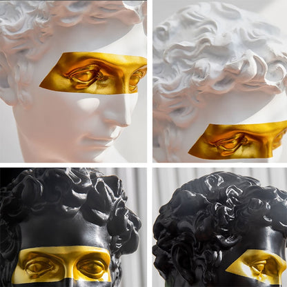 Mythical Marvels: Resin David Statue with Abstract European Modern Design - Perfect Home Decor Art Piece and Ornament for Mythology Lovers.