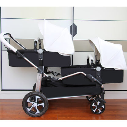 New Luxury Pu leather baby strollers,white twin stroller,baby carriage,double stroller,twins stroller,Eggshell baby car