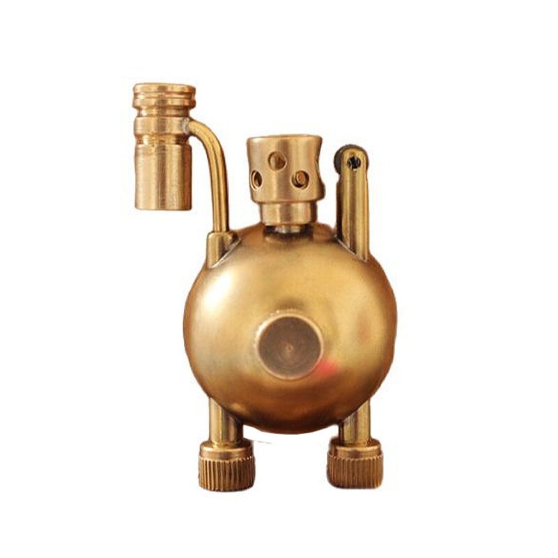 Pure Copper Handmade Retro Locomotive Head-shaped Fuel Kerosene Gasoline Lighter Collection, Gifts and Crafts
