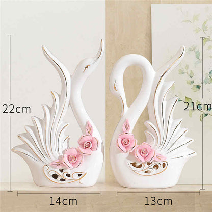 Owl Family Figurines Lovely Dancer Ornament Home Decor Creative Animal Crafts Home Decor Accessories Wedding Gift for lovers