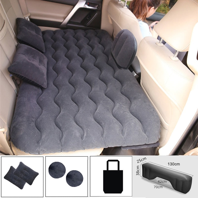 Universal Back Seat Inflatable Car Mattress: Multi-functional Sofa Bed for Outdoor Camping and Travel Comfort