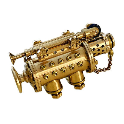 Retro Oasis: Vintage Brass Lighter - Ignite Nostalgia with Steampunk Submarine Charm.