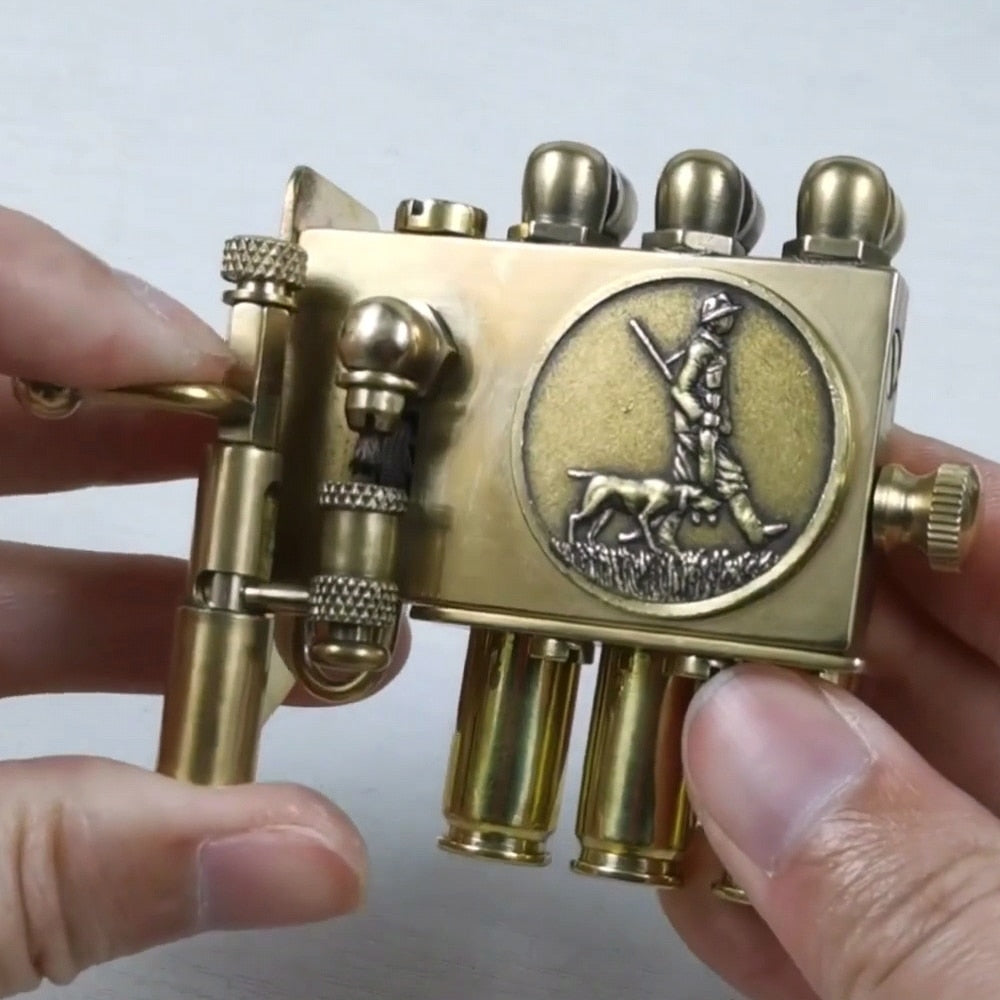 Handmade Steampunk Brass Collection Lighter Unique Design Vintage Creative Precious Gift
