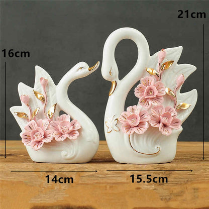 Owl Family Figurines Lovely Dancer Ornament Home Decor Creative Animal Crafts Home Decor Accessories Wedding Gift for lovers