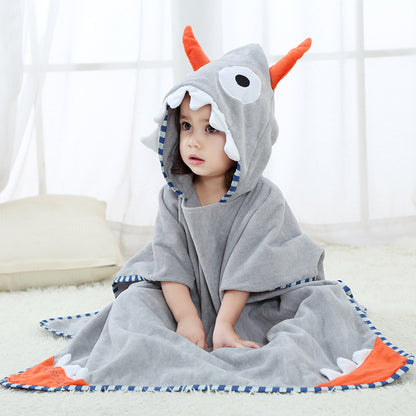 Baby Cotton Towel Cover With Cute Print Hood