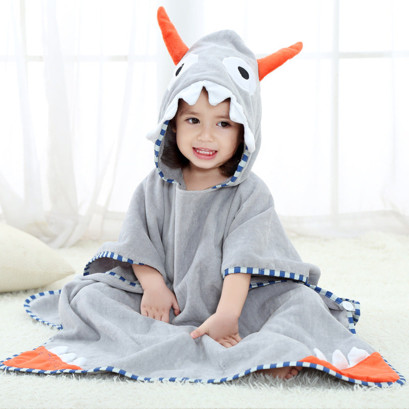 Baby Cotton Towel Cover With Cute Print Hood