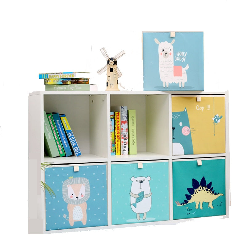 Cartoon toy storage Box  Folding Storage Bins Wardrobe drawer organizer clothes storage basket kids toys organizer