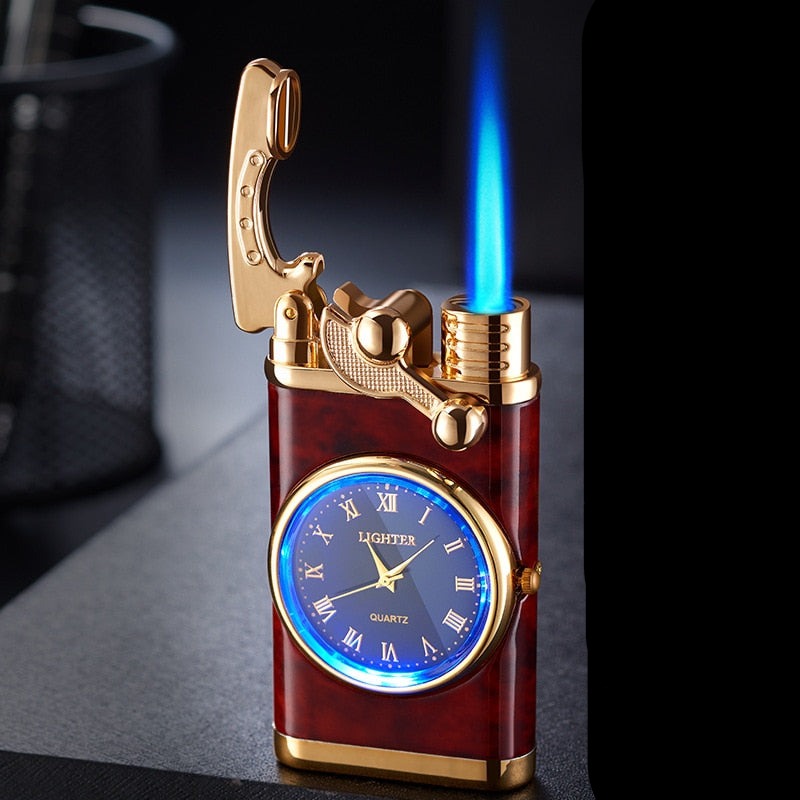 Innovative Flames: Unleash the Spark with Our Turbo Torch Lighter & Watch Combo - The Perfect Gift for Adventurous Souls and Loving Fathers