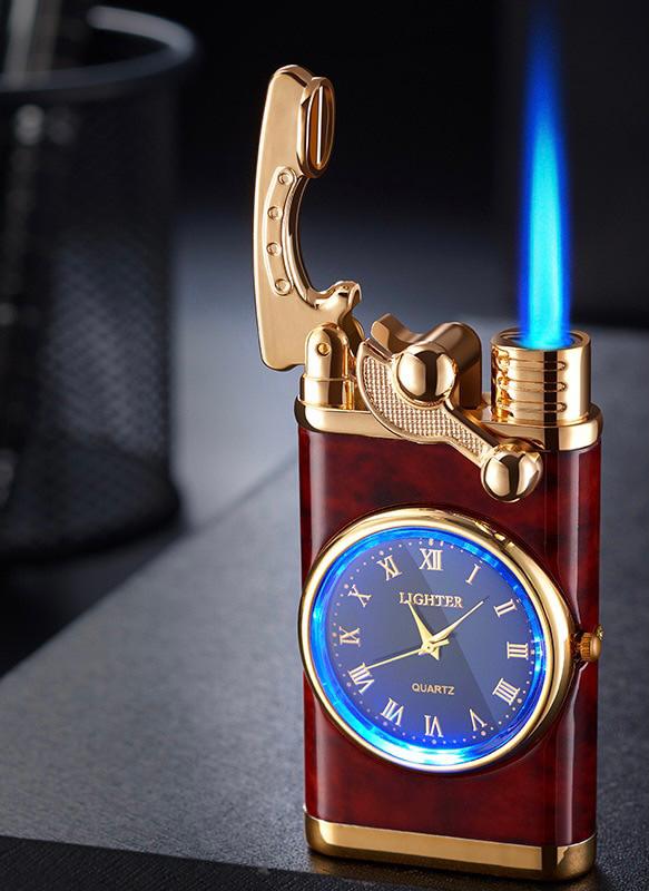 Innovative Flames: Unleash the Spark with Our Turbo Torch Lighter & Watch Combo - The Perfect Gift for Adventurous Souls and Loving Fathers