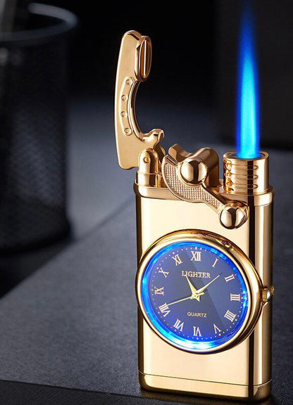 Innovative Flames: Unleash the Spark with Our Turbo Torch Lighter & Watch Combo - The Perfect Gift for Adventurous Souls and Loving Fathers